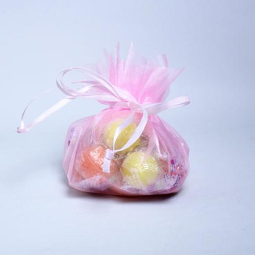 Main image of Light Pink Small Flower Edge Organza Pouch (12)